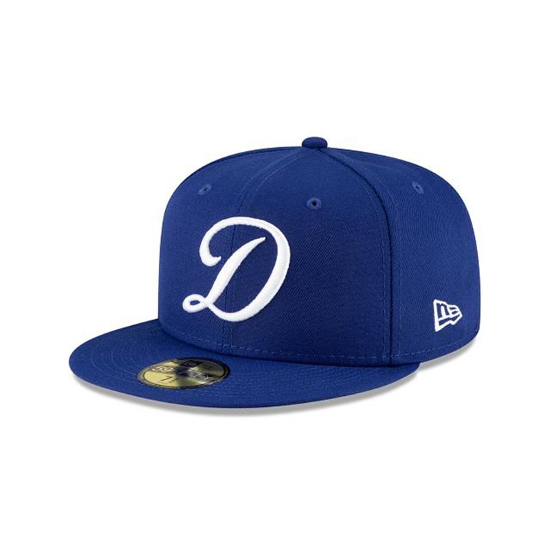 MLB Los Angeles Dodgers Ligature 59Fifty Fitted (PQW9644) - Blue New Era Caps